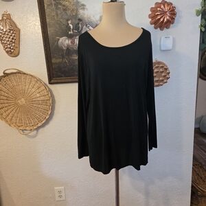 Victoria’s Secret PINK Black Open-Back Long Sleeve Tee Y2K 2010s Style
